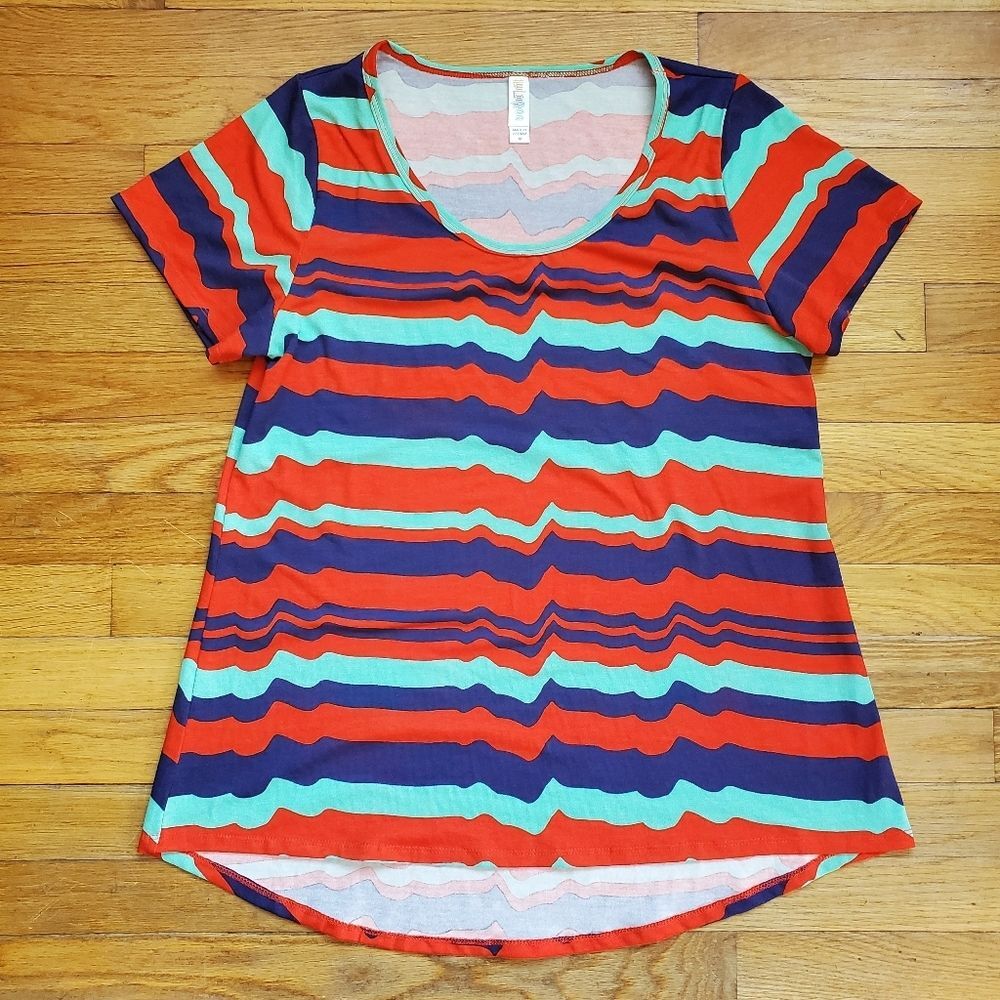 Lularoe Multicolor Striped Classic‎ Tshirt Size Med